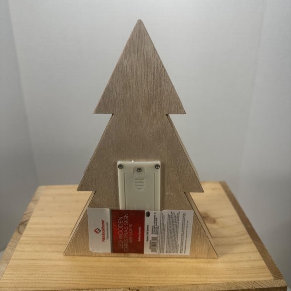 Fabulous Home LED Wooden Christmas Tree Deer Sign With Lights New With Tags - Picture 2 of 8